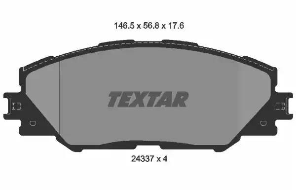 Комплект тормозных колодок, диско 2433701 TEXTAR