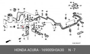 Топливный фильтр 16900SH3A30 HONDA