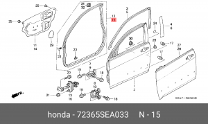 Деталь 72365SEA033 HONDA