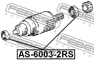 Подшипник стартера AS-6003-2RS FEBEST