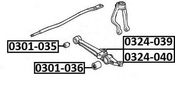 Рычаг подвески 0324-039 ASVA