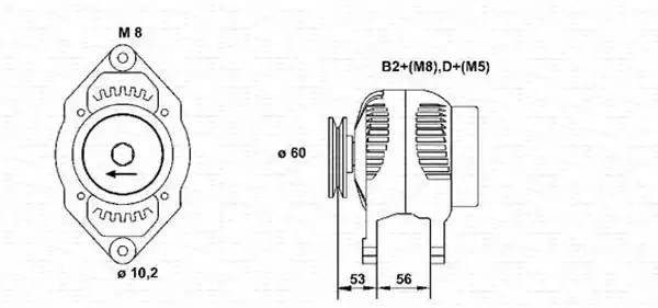 Генератор 943355050010 MAGNETI MARELLI