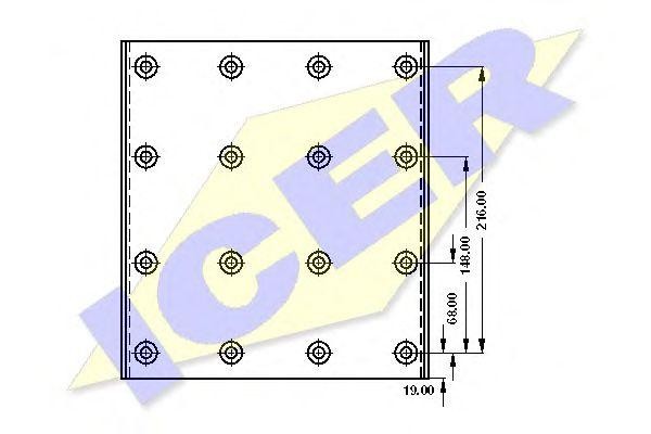 Комплект тормозных башмаков, барабанные тормоза 21 9933 00 ICER