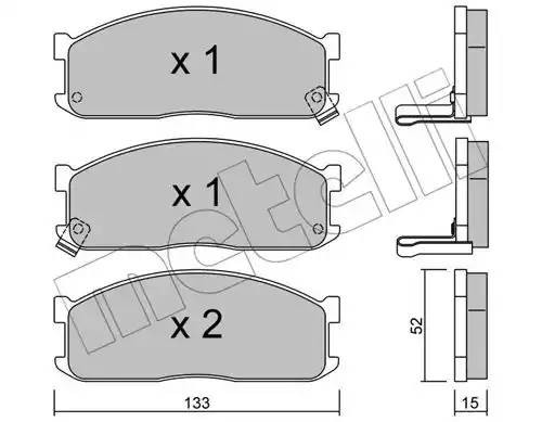 Комплект тормозных колодок, диско 22-0232-1 METELLI