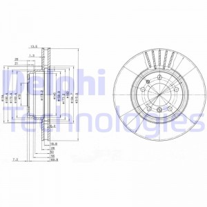 Тормозной диск BG3039 DELPHI