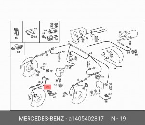 Датчик, частота вращения колеса A 140 540 28 17 MERCEDES BENZ