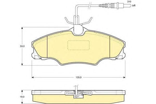 Комплект тормозных колодок, диско 6111931 GIRLING