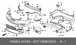 Бампер передний 04711SNBG50ZZ HONDA