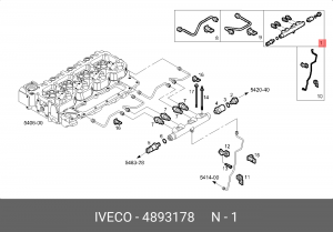 Распределительный трубопровод, топливо 4893178 IVECO