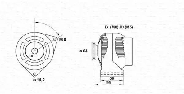 Генератор 943356943010 MAGNETI MARELLI