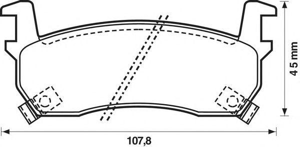 Комплект тормозных колодок, диско 572190B BENDIX JURID