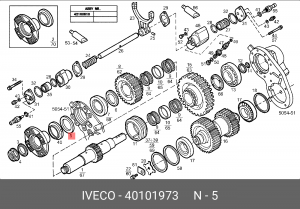 Уплотняющее кольцо, коленчатый вал 40101973 IVECO