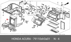 Теплообменник, отопление салона 79110SH3A01 HONDA