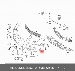 Облицовка бампера A1698852525 MERCEDES BENZ