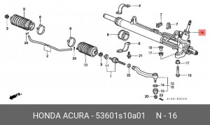 Рейка рулевая 53601S10A01 HONDA