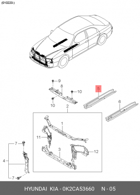 Деталь 0K2CA53660 HYUNDAI KIA