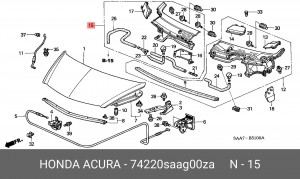 Деталь 74220SAAG00ZA HONDA