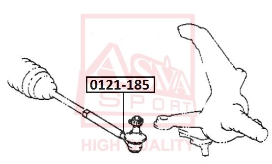 Наконечник рулевой тяги 0121-185 ASVA