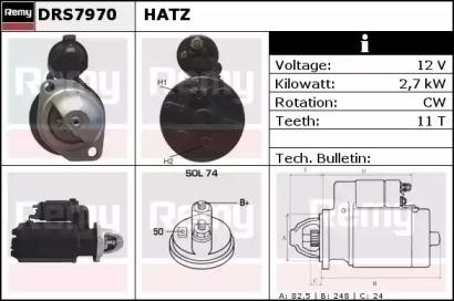 Стартер DRS7970 DELCO REMY