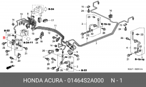 Тормозной шланг 01464S2A000 HONDA