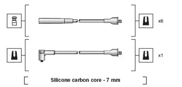 Ккомплект проводов зажигания 941318111122 MAGNETI MARELLI