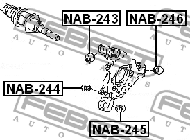 Сайлентблок NAB-246 FEBEST