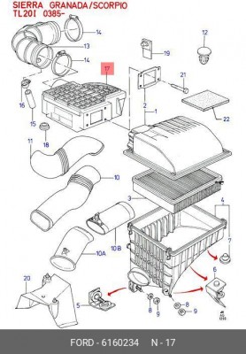 Датчик потока воздуха 6 160 234 FORD