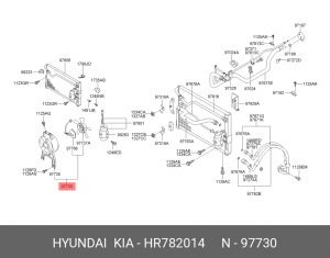 Вентилятор, конденсатор кондиционера HR782014 HYUNDAI KIA