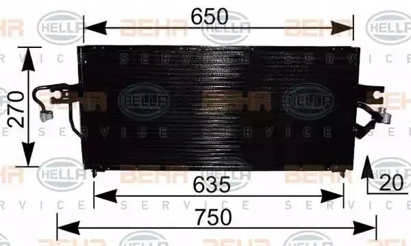 Конденсатор, кондиционер 8FC351036491 HELLA