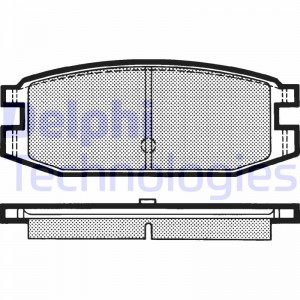 Комплект тормозных колодок, диско LP641 DELPHI