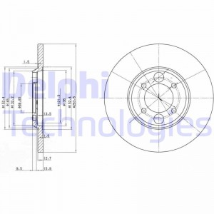 Тормозной диск BG2084 DELPHI