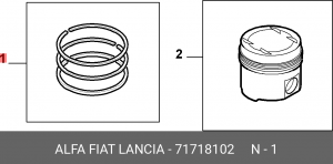 Кольца поршневые (комплект) 71718102 ALFA FIAT LANCIA