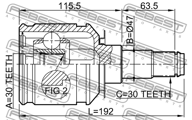 ШРУС 0111-GRJ120 FEBEST