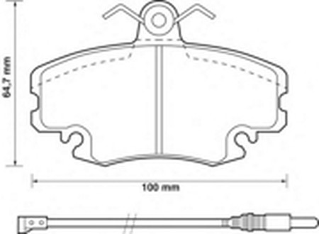 Комплект тормозных колодок, диско 571526B BENDIX JURID