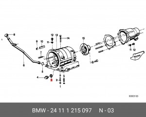 Уплотняющее кольцо 24 11 1 215 097 BMW