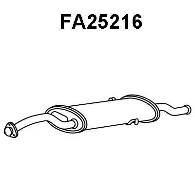 Глушитель выхлопных газов конечный FA25216 VENEPORTE