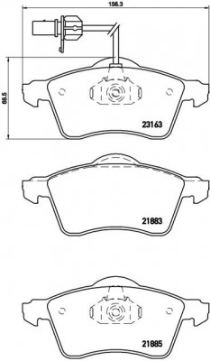 Комплект тормозных колодок, диско P85049 BREMBO