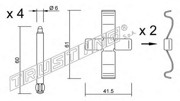 Комплектующие, колодки дискового тормоза KIT085 TRUSTING