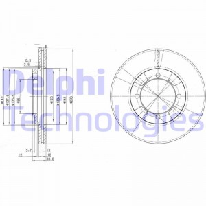 Тормозной диск BG2808 DELPHI