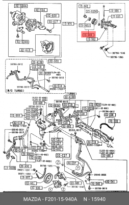 Шкив ремня приводного F201-15-940A MAZDA