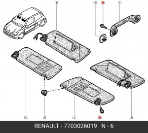 Винт крепления 7703026019 RENAULT
