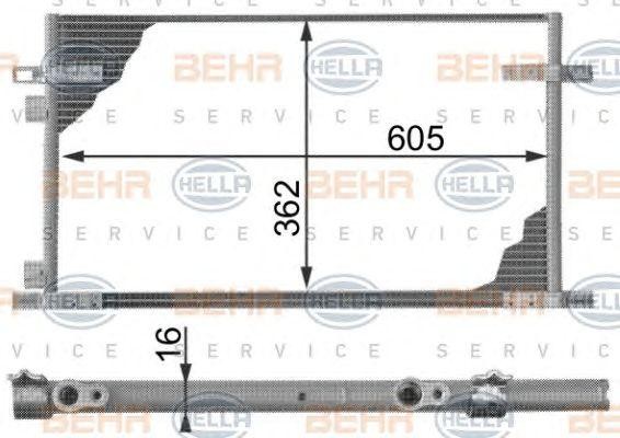 Конденсатор, кондиционер 8FC351300011 HELLA