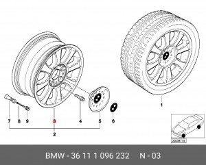 Диск колеса 36 11 1 096 232 BMW