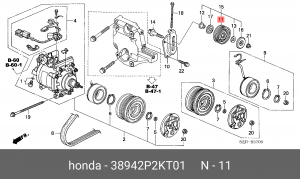 Ролик ремня приводного 38942P2KT01 HONDA