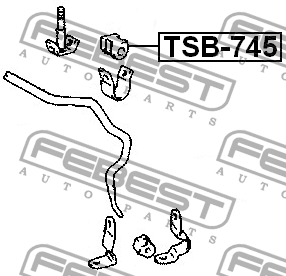 Втулка стабилизатора TSB-745 FEBEST