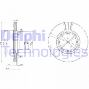 Тормозной диск BG2394 DELPHI