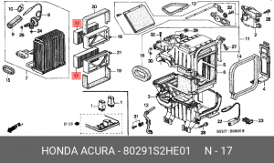 Фильтр, воздух во внутренном пространстве 80291S2HE01 HONDA