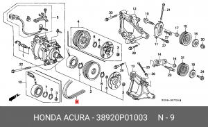 Поликлиновой ремень 38920-P01-003 HONDA