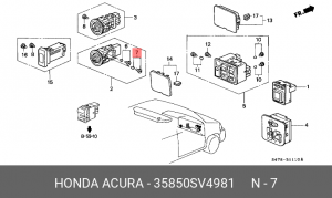 Лампа 35850SV4981 HONDA
