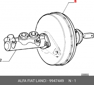Усилитель тормозной системы 9947449 ALFA FIAT LANCIA